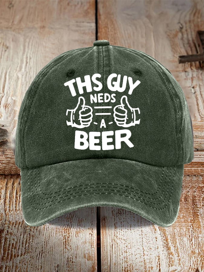 Unisex Oktoberfest Beer Print Printed Washed Distressed Hat