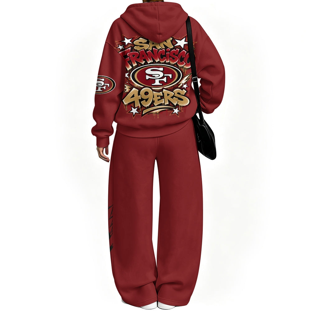 San Francisco 49ers Vintage Plush Hoodie set | NFL