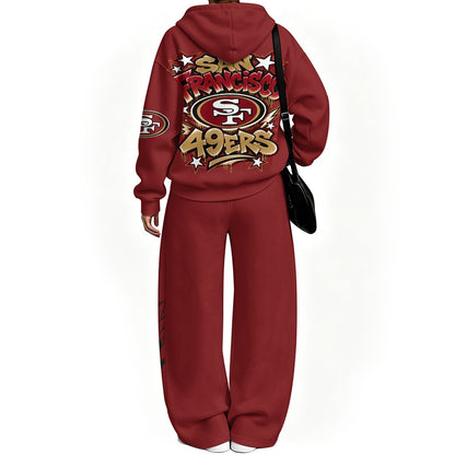 San Francisco 49ers Vintage Plush Hoodie set | NFL