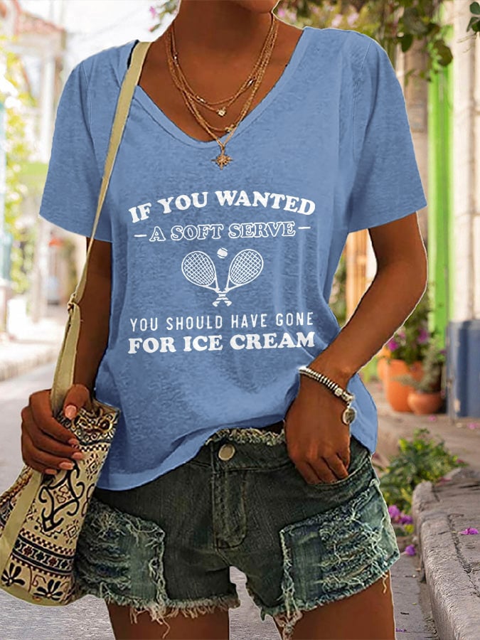 Women's TENNIS Printed Casual T-shirt