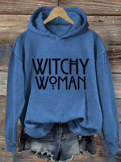 Women's Halloween Witchy Woman Print Hoodie