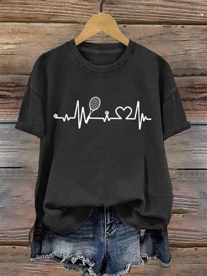 Women's Tennis Player Print T-Shirt