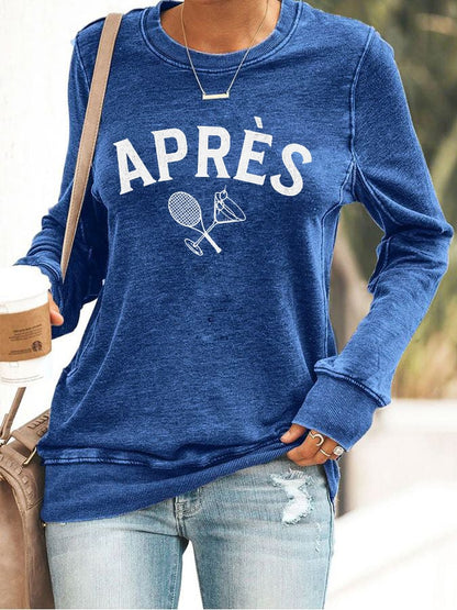 Women's Apres Tennis Printed Sweatshirt