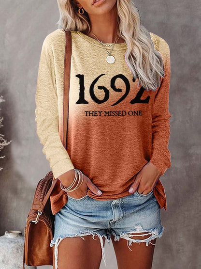 Women's 1692 They Missed One Salem Witch Tie Dye Print Sweatshirt