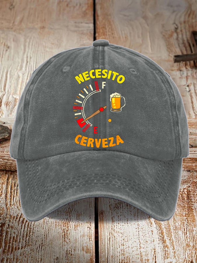 Unisex Oktoberfest Beer Print Printed Washed Distressed Hat