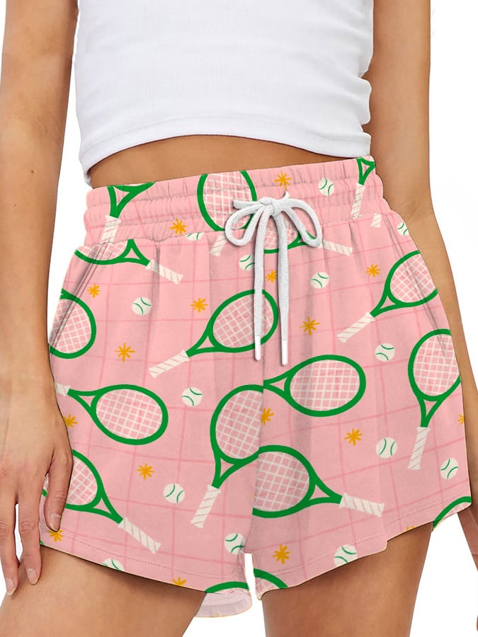 Women's Tennis Printed Casual Shorts