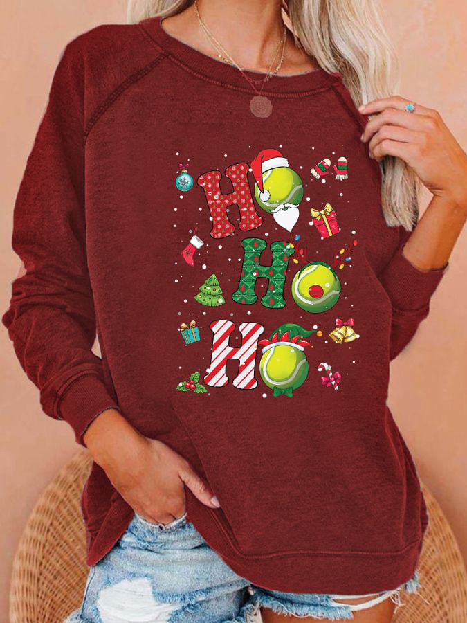 Women's Christmas Tennis Casual Sweatshirt