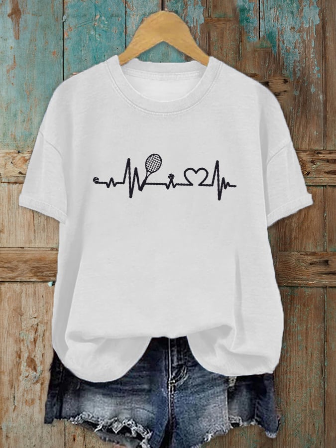 Women's Tennis Lover Printed T-Shirt