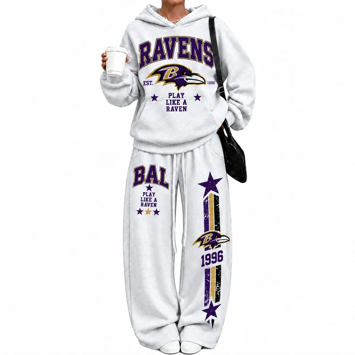 Baltimore Ravens-Vintage Plush Hoodie set