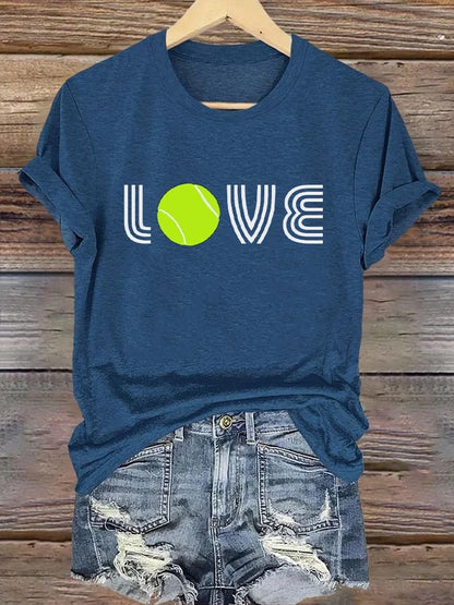 Women's Tennis Print Casual T-Shirt