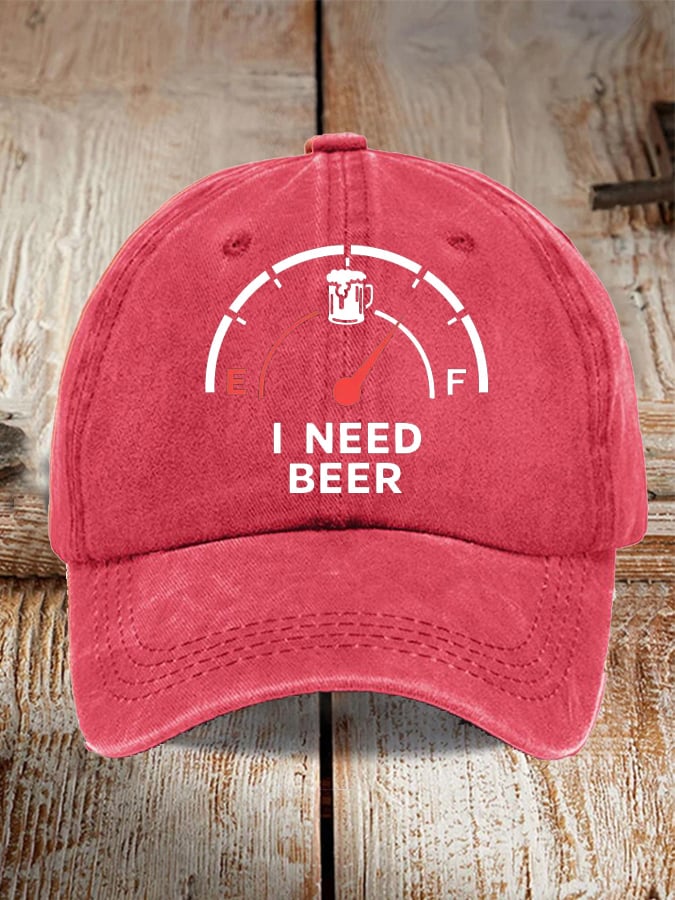 Unisex Oktoberfest Beer Print Printed Washed Distressed Hat