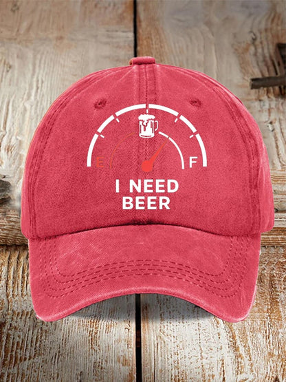 Unisex Oktoberfest Beer Print Printed Washed Distressed Hat