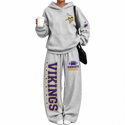 Minnesota Vikings-Vintage Plush Hoodie set