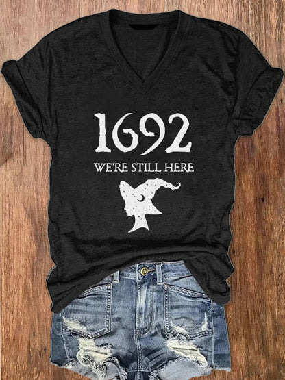 Women's Salem 1692 They Missed One Print V-Neck T-Shirt