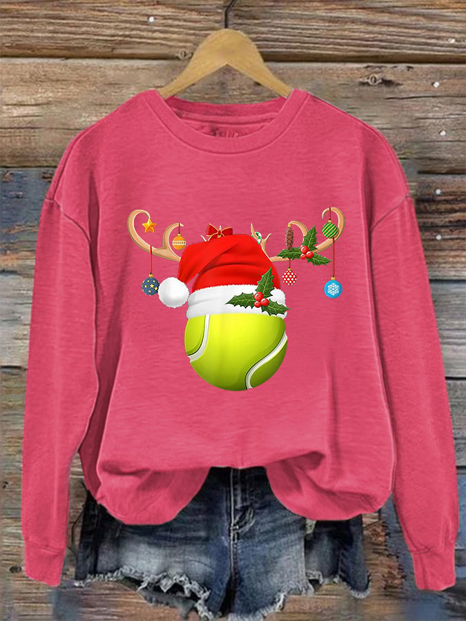 Women's Christmas Tennis Casual Sweatshirt