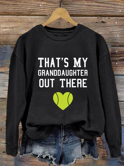 Women's That's my granddaughter out there Tennis sweatshirt