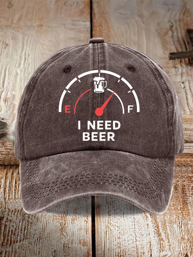 Unisex Oktoberfest Beer Print Printed Washed Distressed Hat