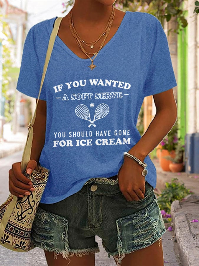 Women's TENNIS Printed Casual T-shirt