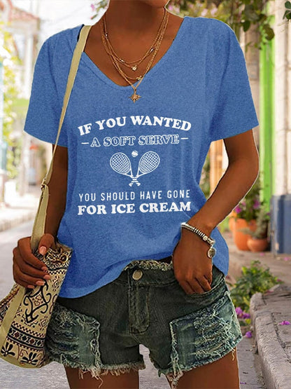 Women's TENNIS Printed Casual T-shirt