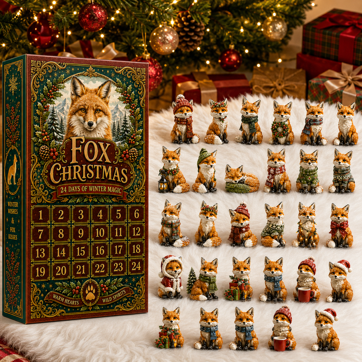 ✨24-Day Christmas Countdown Advent Calendar –Fox decoration