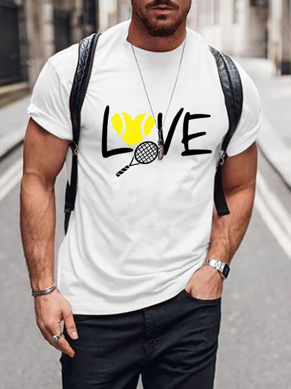 Men's love tennis printed t-shirt