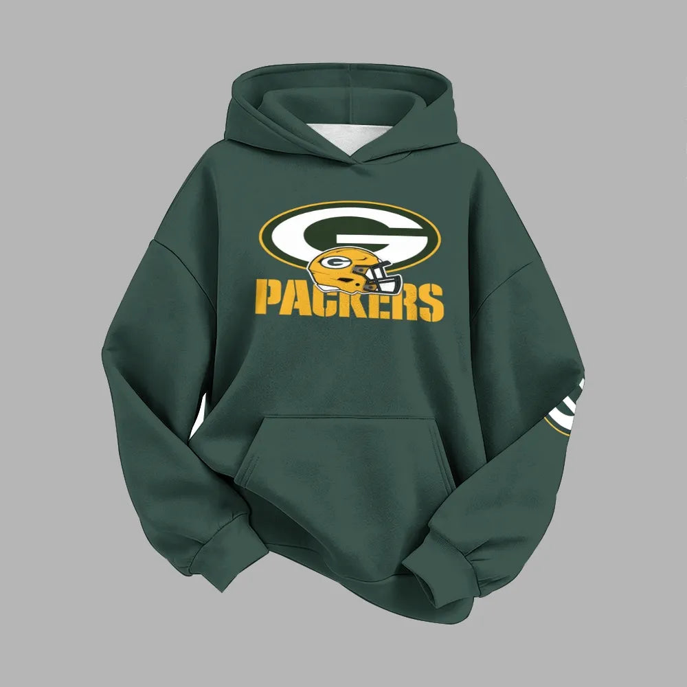 Green Bay Packers Vintage Plush Hoodie set| NFL