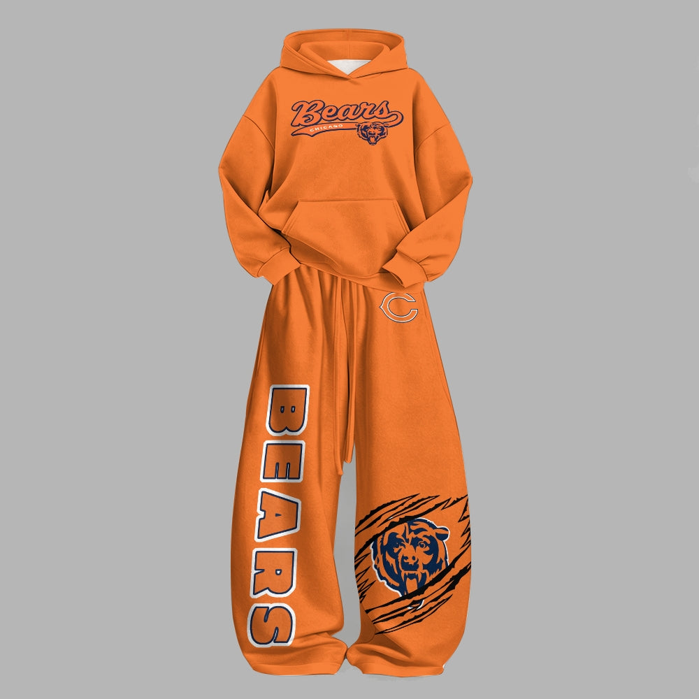 Chicago Bears Vintage Plush Hoodie set | NFL