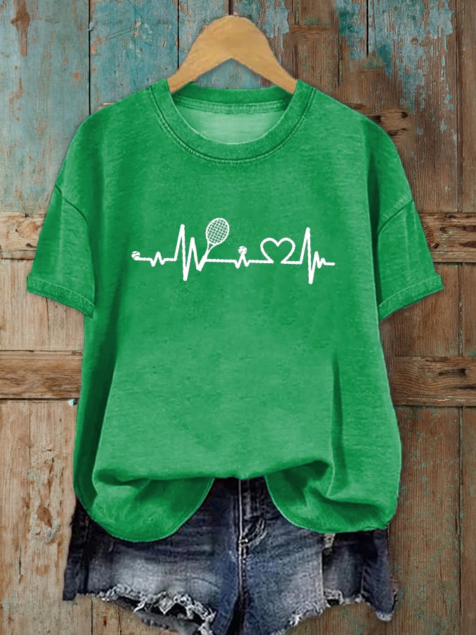 Women's Tennis Lover Printed T-Shirt