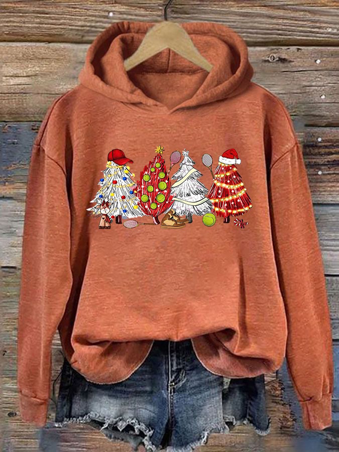 Women's Christmas Tennis Casual Hoodie