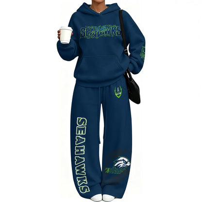Seattle Seahawks Vintage Plush Hoodie set | NFL