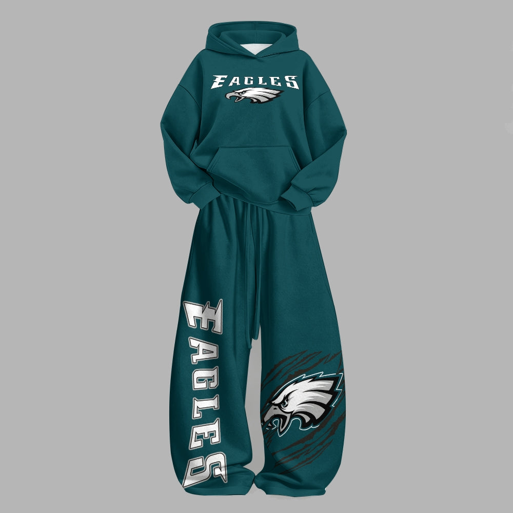 Philadelphia Eagles Vintage Plush Hoodie set | NFL