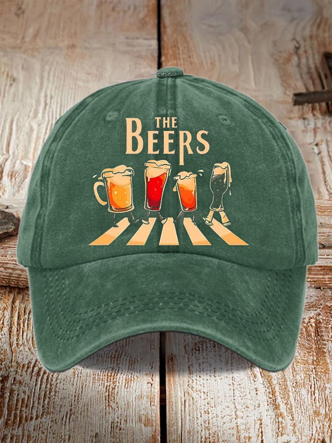 Unisex Oktoberfest Beer Print Printed Washed Distressed Hat