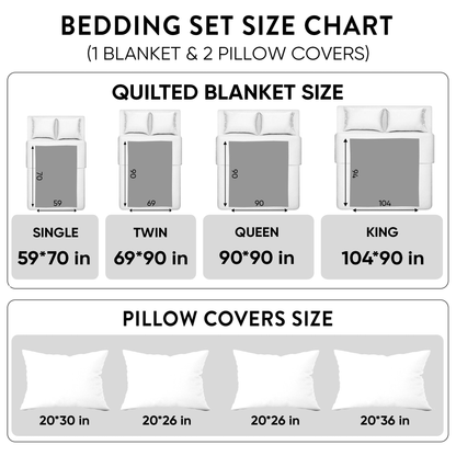Christmas Shih Tzu 3-Piece Quilted Bedding Set GFTOAB688
